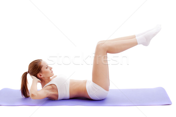 Nő izolált fehér lány test egészség Stock fotó © chesterf