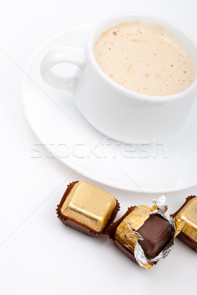 cappucino coffee with chocolate Stock photo © chesterf