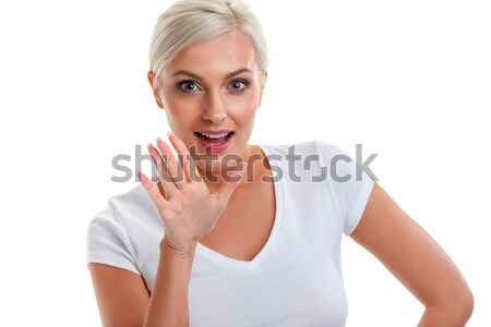 woman showing stop gesture Stock photo © chesterf