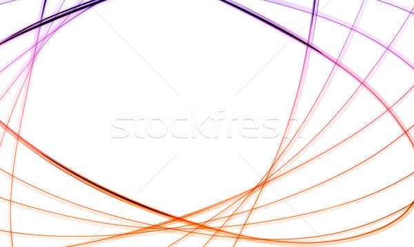 Stockfoto: Abstract · kleur · lijnen · curve · witte · kunst