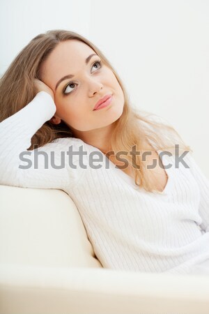 Gyönyörű szexi nő visel pulóver nő modell Stock fotó © chesterf
