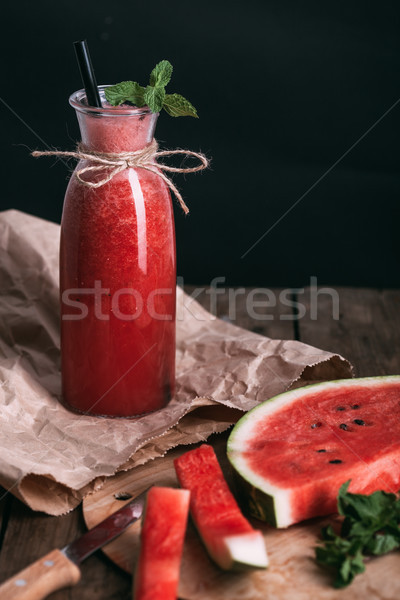watermelon smoothie in the rusitc style Stock photo © chesterf