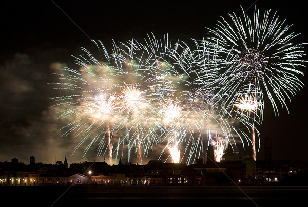 Celebrare Venetia Italia fundal noapte Imagine de stoc © cheyennezj