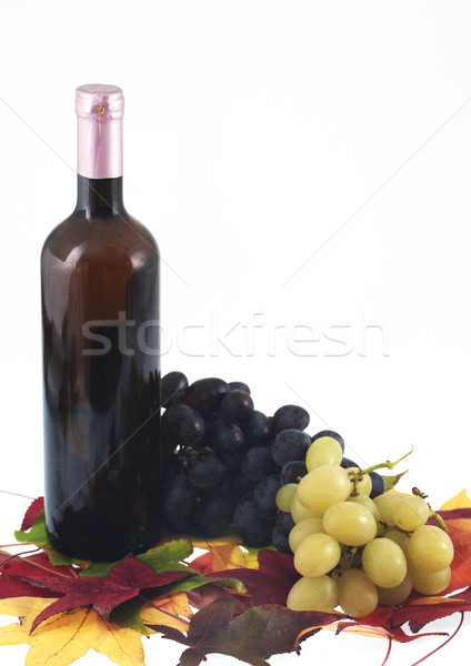 Vörösbor üveg üveg szőlő étel ital Stock fotó © cheyennezj