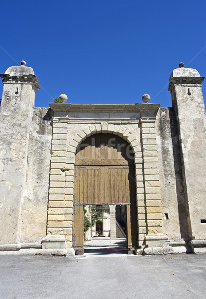 Medievale porta cielo natura panorama campo Foto d'archivio © cheyennezj