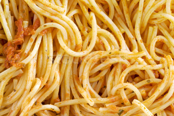 Spaghete tomate alimente cină roşu paste Imagine de stoc © cheyennezj