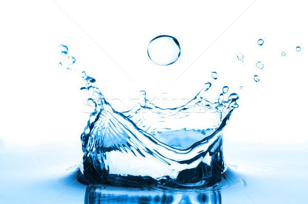 Gotas de água tiro água fundo cair Foto stock © choreograph