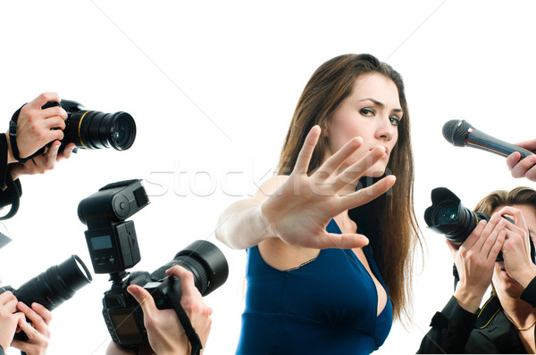 Paparazzi elvesz kép film csillag kéz Stock fotó © choreograph