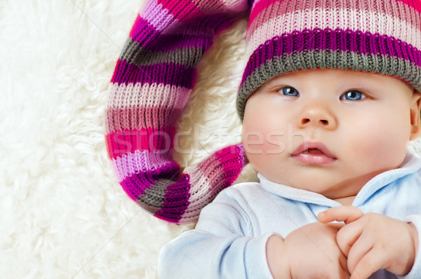 Güzellik çocuk küçük kapak bebek yüz Stok fotoğraf © choreograph