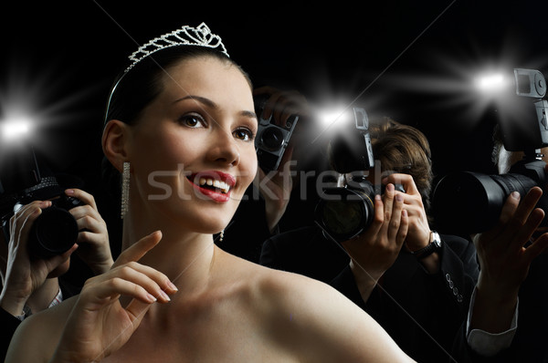 Paparazzi quadro filme estrela mulher Foto stock © choreograph