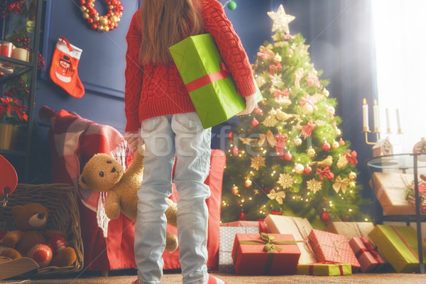 girl with present Stock photo © choreograph
