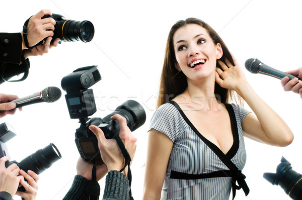 Paparazzi foto film star hand Stockfoto © choreograph