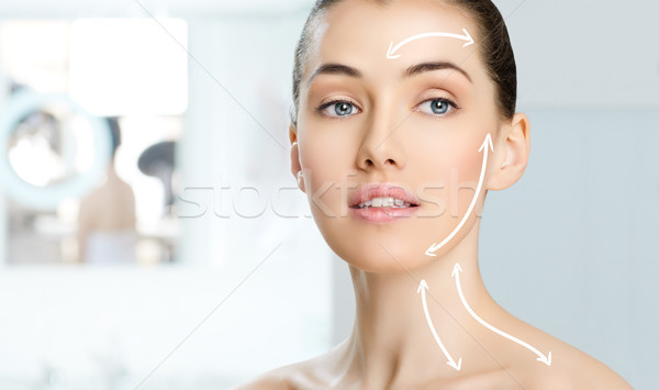 Sănătos faţă frumuseţe femeie baie corp Imagine de stoc © choreograph