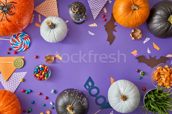 Pumpkins on the desk Stock photo © choreograph