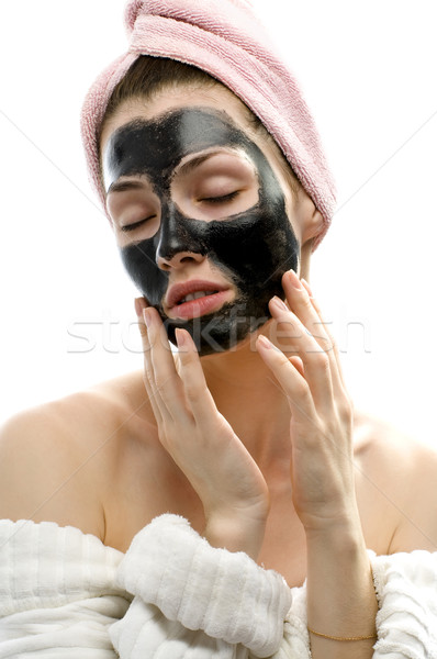 Kozmetikai maszk szépség fiatal lány készít művészet Stock fotó © choreograph