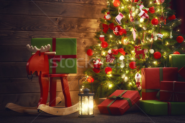 Stockfoto: Kamer · ingericht · christmas · gelukkig · vakantie · mooie