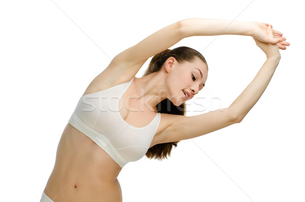 Sport jong meisje jonge opleiding vrouwelijke menselijke Stockfoto © choreograph
