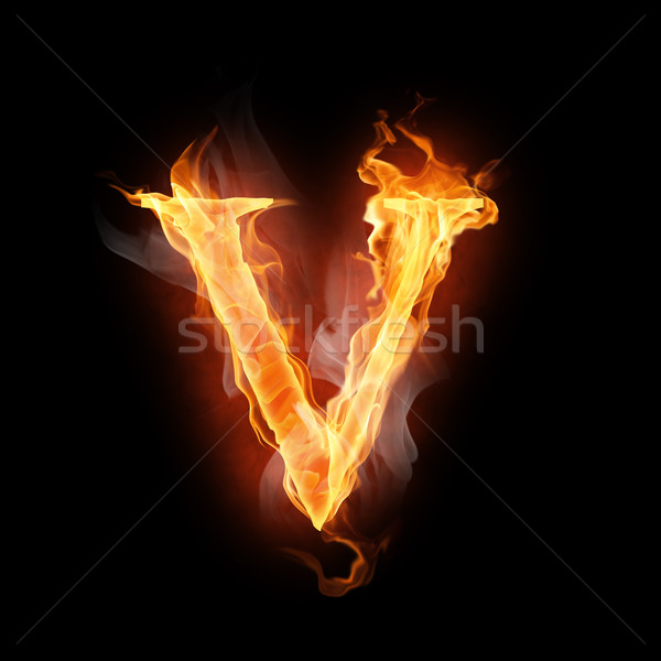 Szimbólum fényes fekete tűz művészet oktatás Stock fotó © choreograph