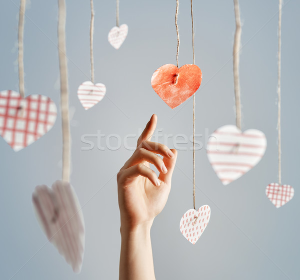 valentin paper hearts Stock photo © choreograph