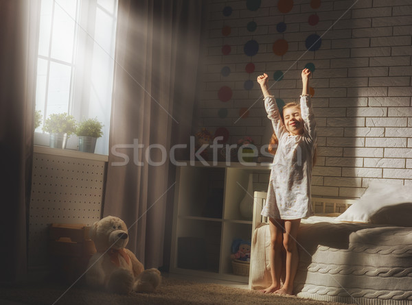 girl enjoys sunny morning Stock photo © choreograph