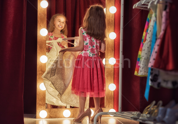 Cute peu fashionista heureux enfant fille [[stock_photo]] © choreograph