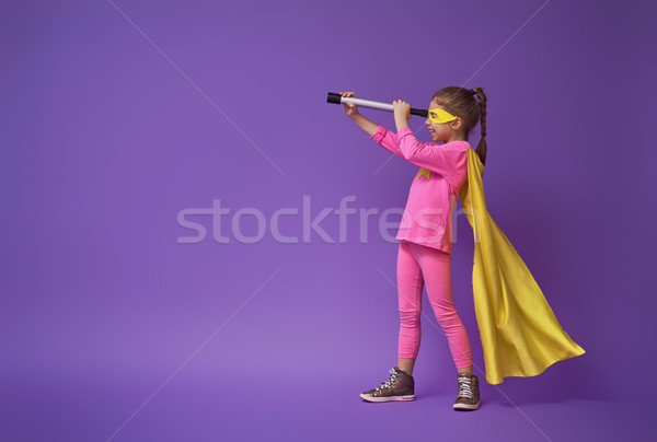 Stock photo: child is playing superhero