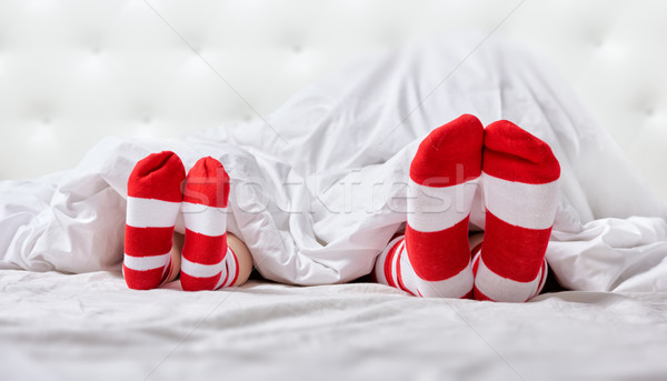 Pied chaussettes pieds famille enfant santé Photo stock © choreograph