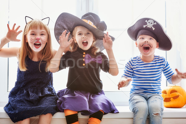 children on Halloween Stock photo © choreograph