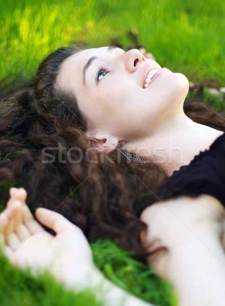 girl on the grass Stock photo © choreograph