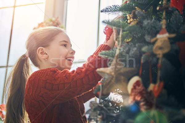 Сток-фото: девушки · рождественская · елка · веселый · Рождества · счастливым · праздников