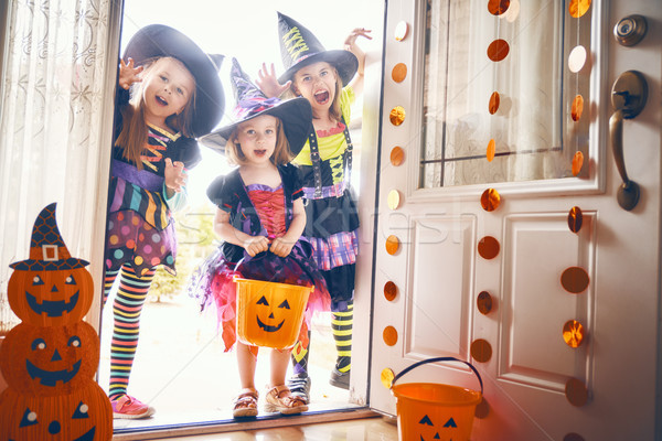 children on Halloween Stock photo © choreograph
