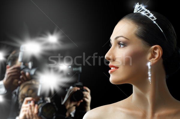 Paparazzi resim film star kadın Stok fotoğraf © choreograph