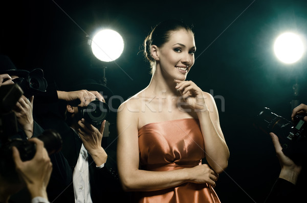 Paparazzi elvesz kép film csillag nő Stock fotó © choreograph