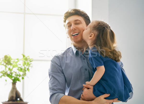 Daddy kind spelen gelukkig liefhebbend familie Stockfoto © choreograph