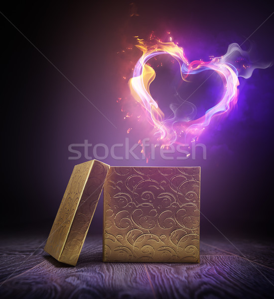 flamy heart Stock photo © choreograph