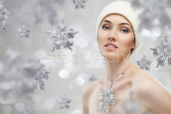 Stock photo: snowflake girl