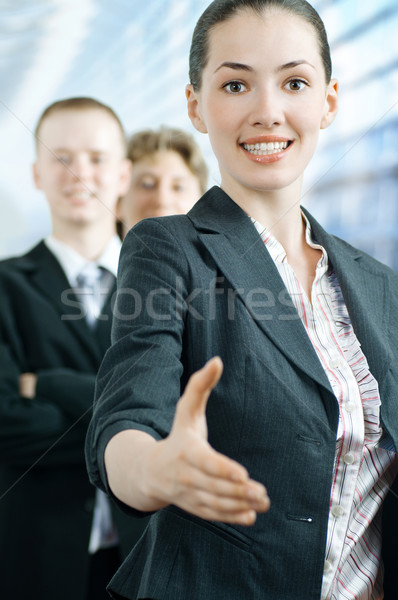 Gens d'affaires équipe réussi souriant jeunes bureau [[stock_photo]] © choreograph