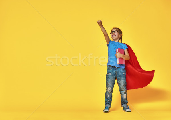 çocuk süper kahraman küçük çocuk parlak renk Stok fotoğraf © choreograph