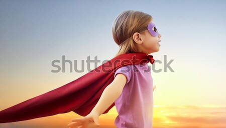 girl plays superhero Stock photo © choreograph