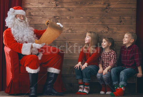 kids and Santa Claus Stock photo © choreograph
