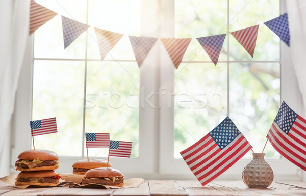 USA ünnepel negyedike hazafias ünnep felső Stock fotó © choreograph