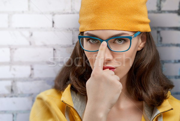 wearing glasses Stock photo © choreograph