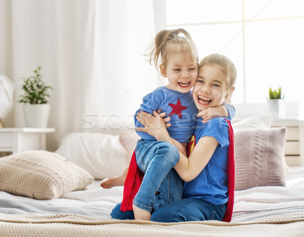 children playing superheros Stock photo © choreograph