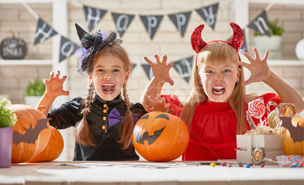 Ragazzi halloween cute piccolo bambini ragazze Foto d'archivio © choreograph