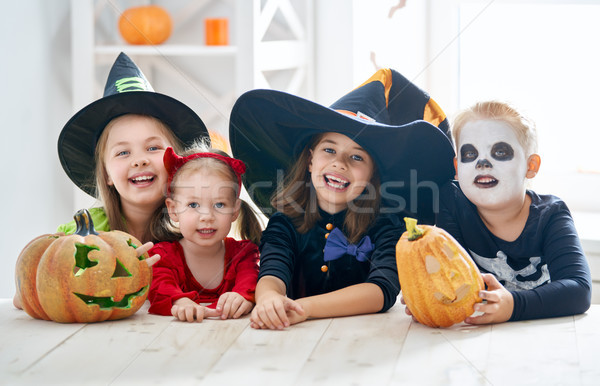 children on Halloween Stock photo © choreograph