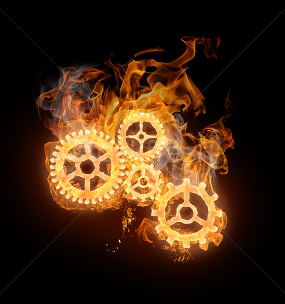 Simbol luminos negru incendiu abstract crede Imagine de stoc © choreograph