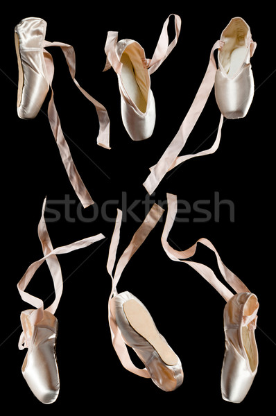 Ballettschuhe Marke neue schwarz Ballett Band Stock foto © choreograph