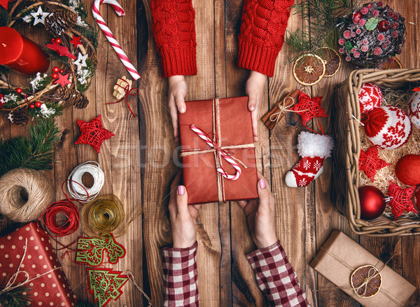 Stock foto: Weihnachten · Familie · Traditionen · heiter · glücklich · Feiertage