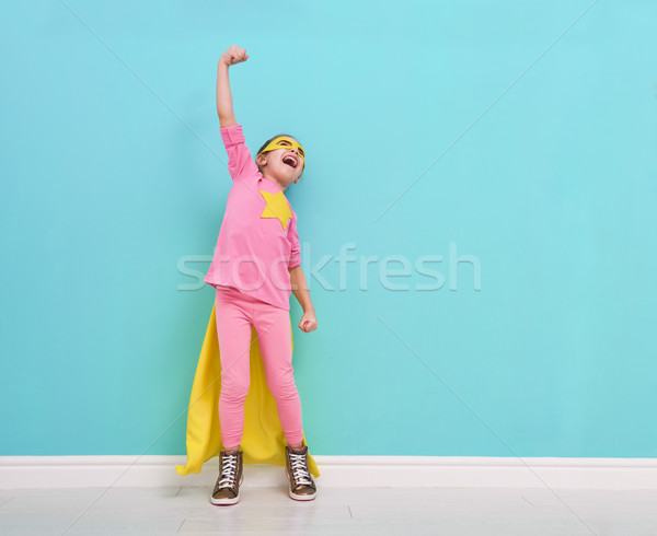 child plays superhero Stock photo © choreograph