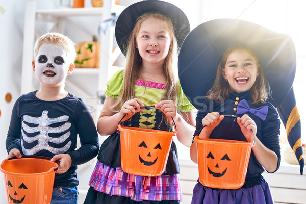 children on Halloween Stock photo © choreograph